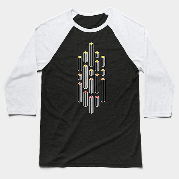 FIVE GEOMETRIC PILLARS Baseball T-Shirt by azified